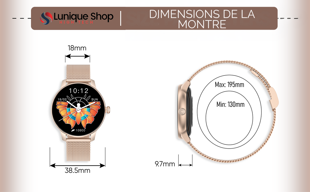 Montre connectée LSFIT écran personnalisable - Lunique Shop