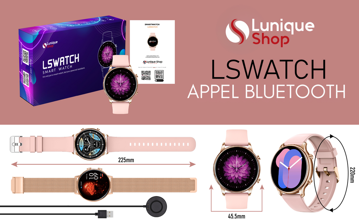 LSWATCH Montre Connectée Femme Appel Bluetooth Temperature - Lunique Shop