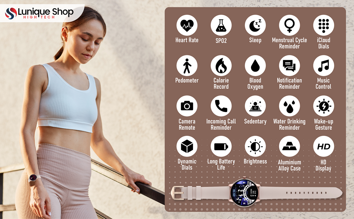 Montre connectée LSFIT écran personnalisable - Lunique Shop