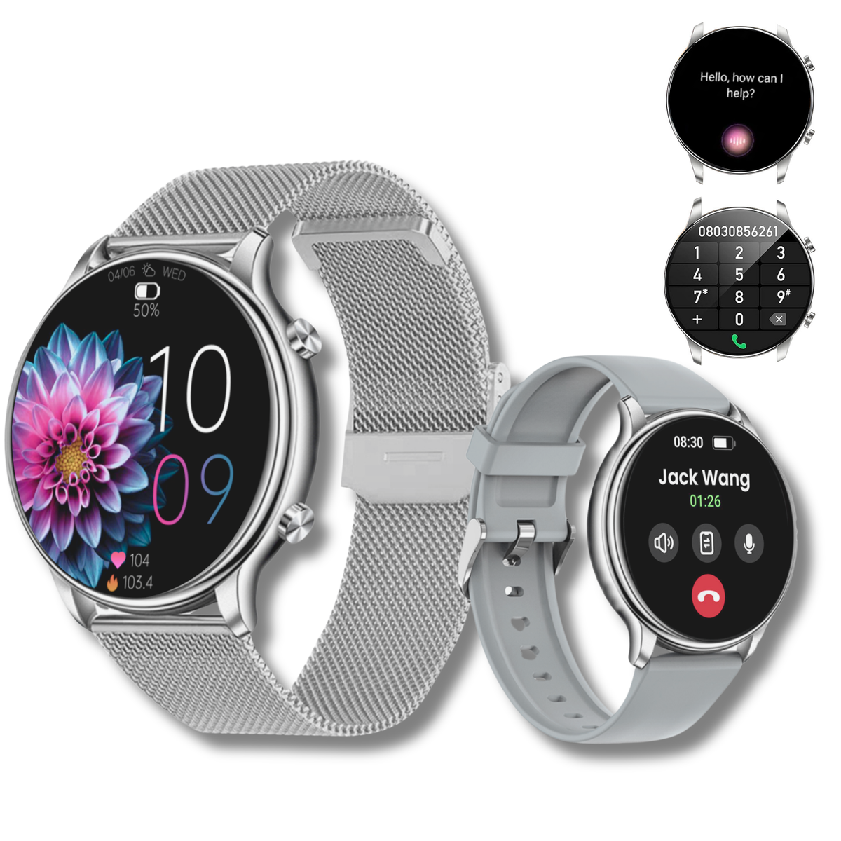 LSWATCH Montre Connectée Femme Appel Bluetooth Temperature - Lunique Shop