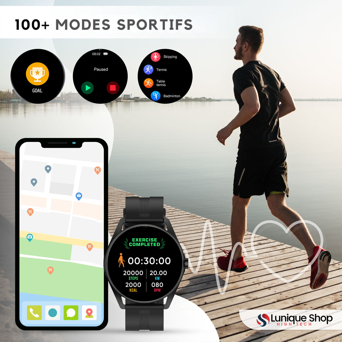 LSTIME montre connectée appel Bluetooth - Lunique Shop