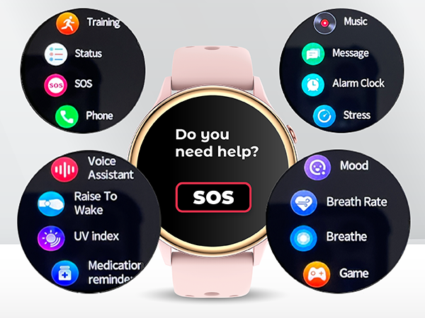 Montre Connectée LSFULL Femme ultra léger Appel Bluetooth, 1,27&quot; HD Smartwatch - Lunique Shop