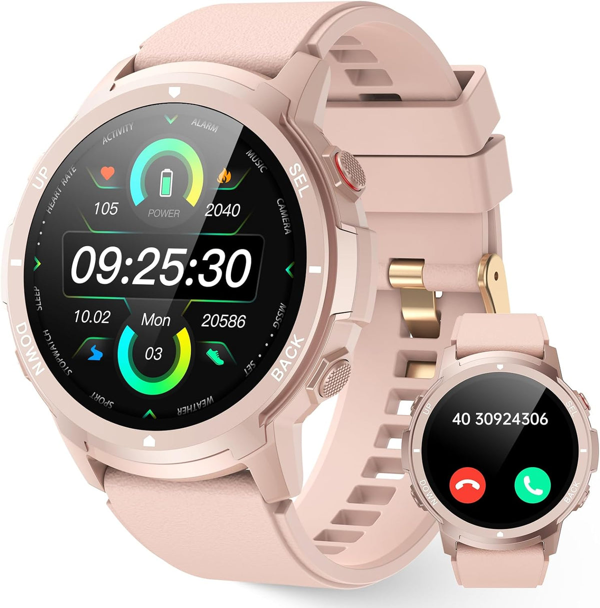 LSRELOJ Montre Connectée Femme, 1,39 LCD Smartwatch avec Appels