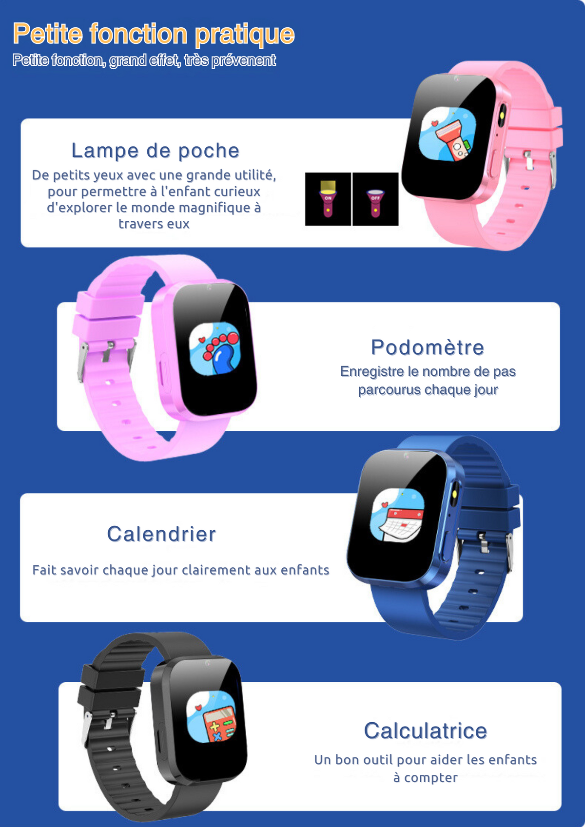 LSKIDS 3 montre connectée enfant sans sim sans téléphone - Lunique Shop