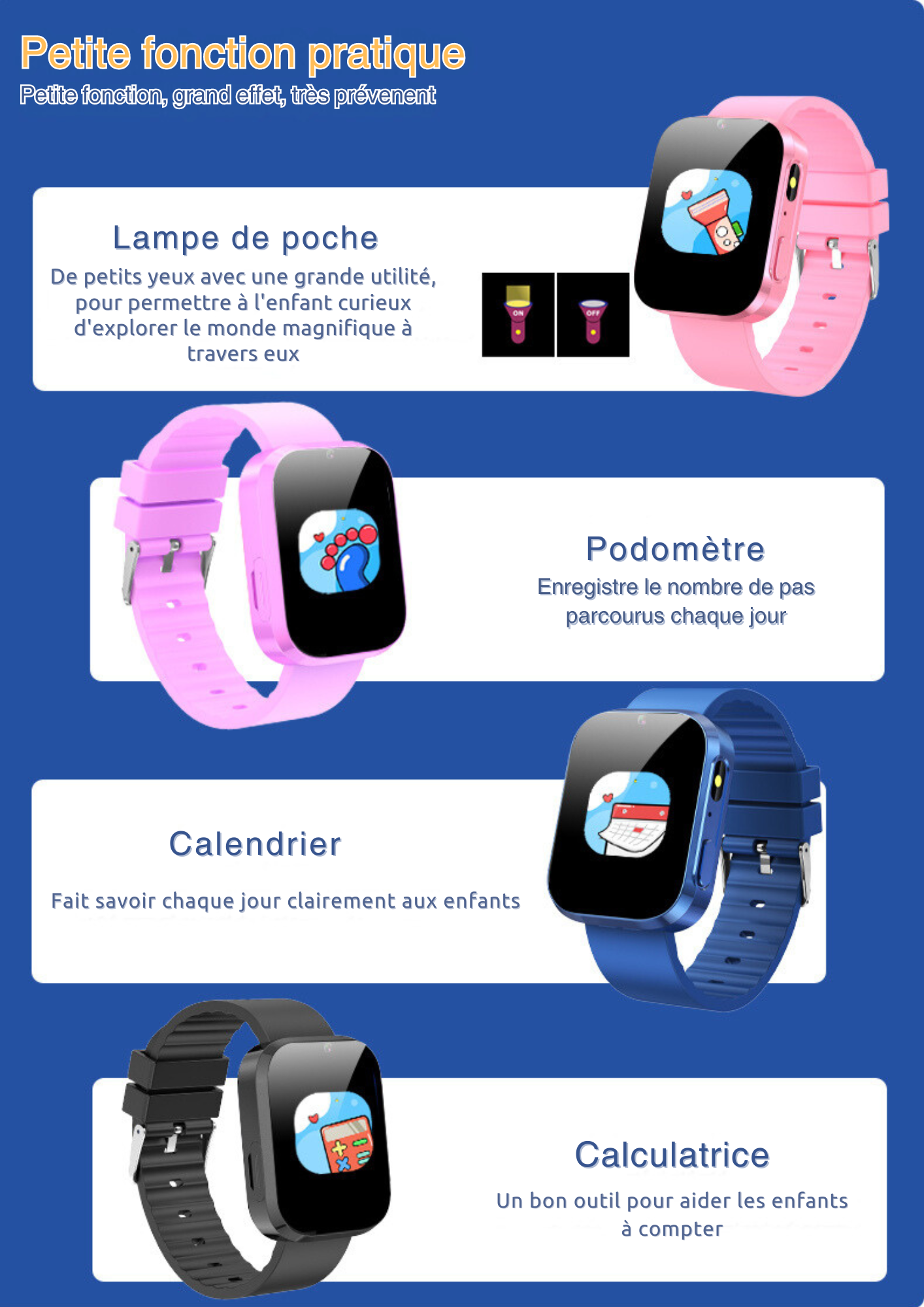 LSKIDS 3 montre connectée enfant sans sim sans téléphone - Lunique Shop