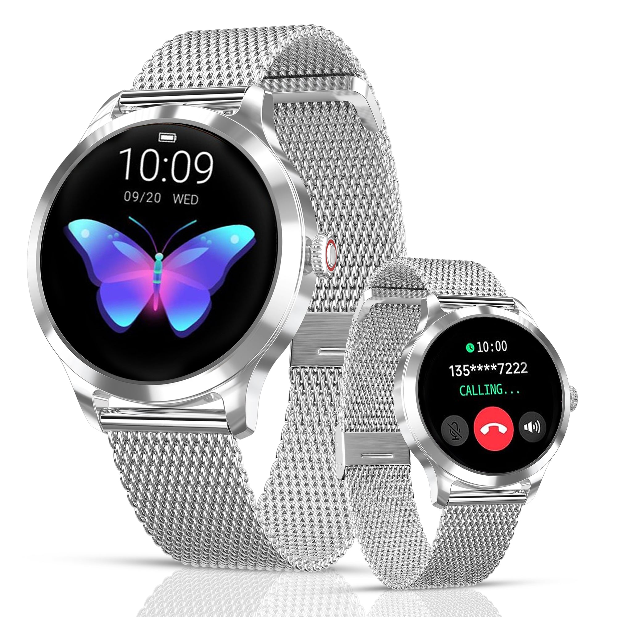LUNIQUESHOP Nouvelle Round 2 Montre Connectée Femme Appel téléphone| Assistance Vocale| - Lunique Shop