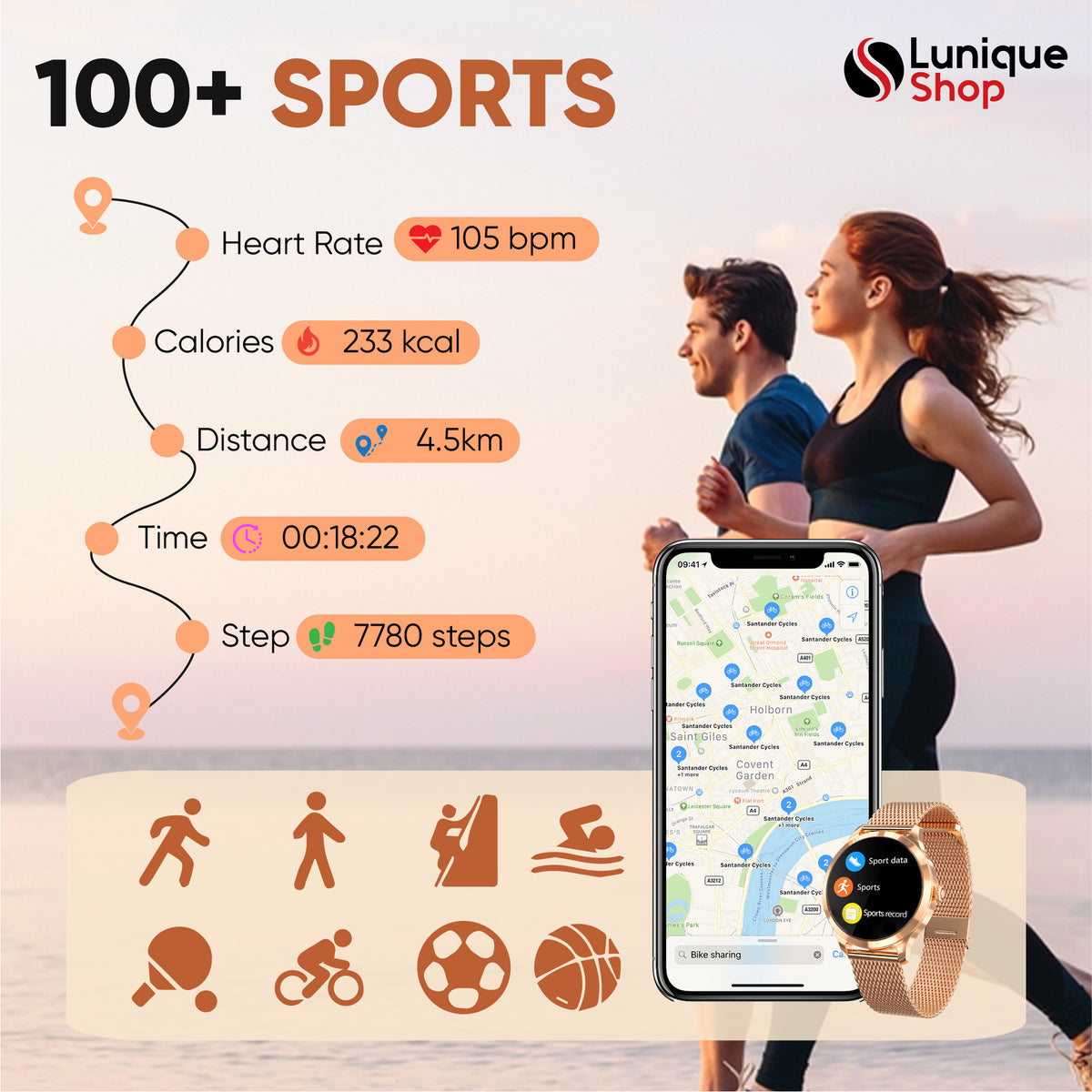 Montre connectée ROUND 2 reconditionnée - Lunique Shop