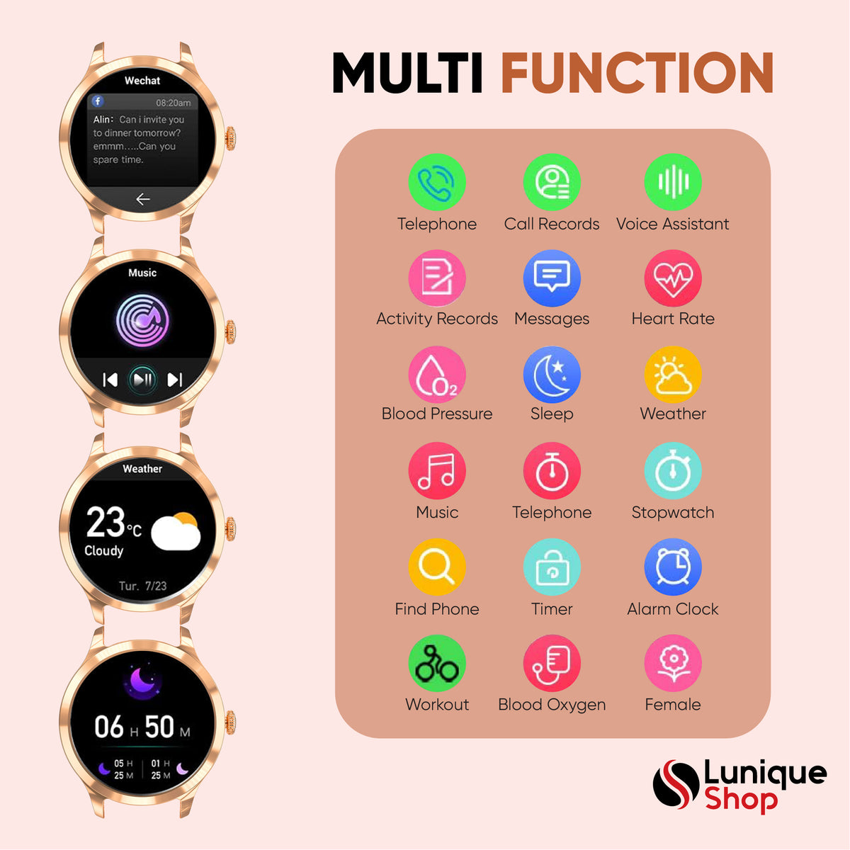 Montre connectée ROUND 2 reconditionnée - Lunique Shop