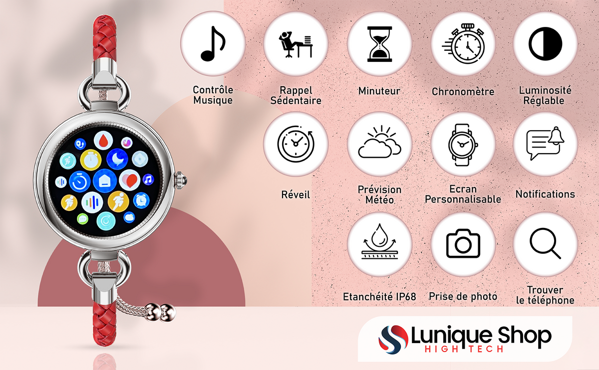LSBEAUTY, La montre connectée bijoux - montre connectee Lunique Shop