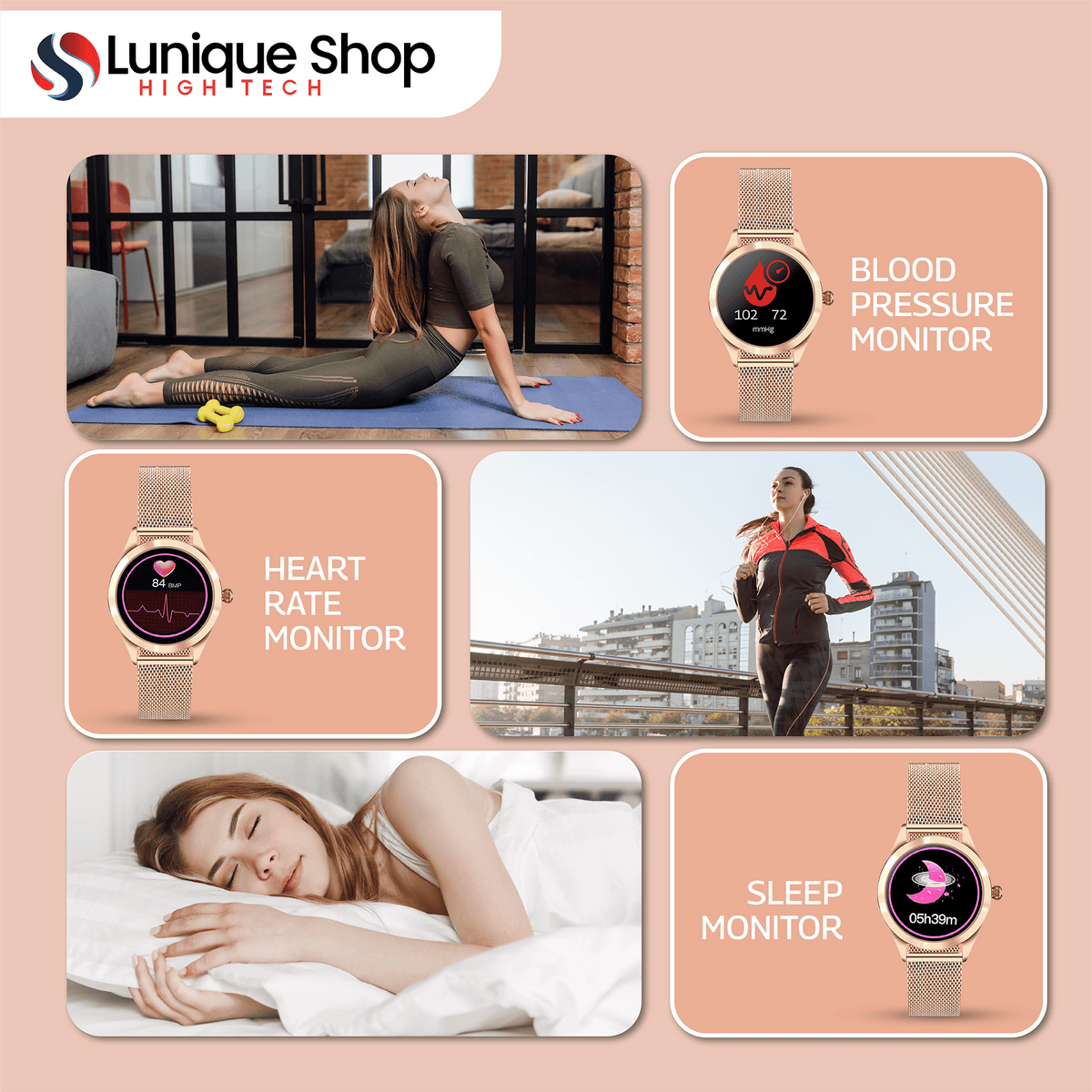 Montre connectée ROUND Reconditionnée - montre connectee Lunique Shop