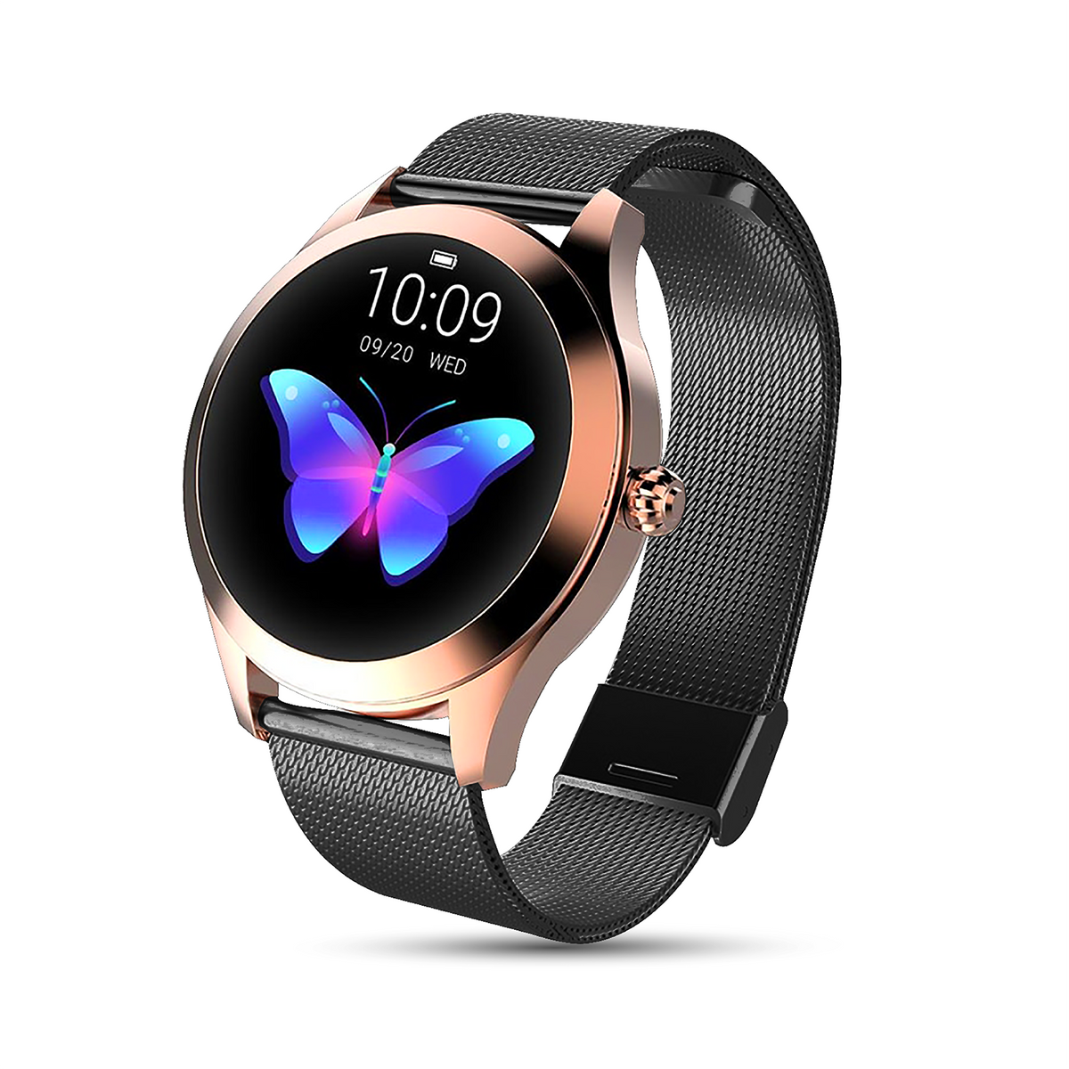 LUNIQUESHOP 2024 Nouvelle Round 2 Montre Connectée Femme Appel téléphone|  Assistance Vocale| Smartwatch Tactile Taille Ronde + 120 Sports | Fréquence