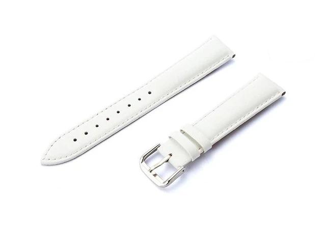 Bracelet interchangeable pour montre ROUND, LSLUXE ou LSFIT - bracelet Lunique Shop Cuir Blanc boucle argent