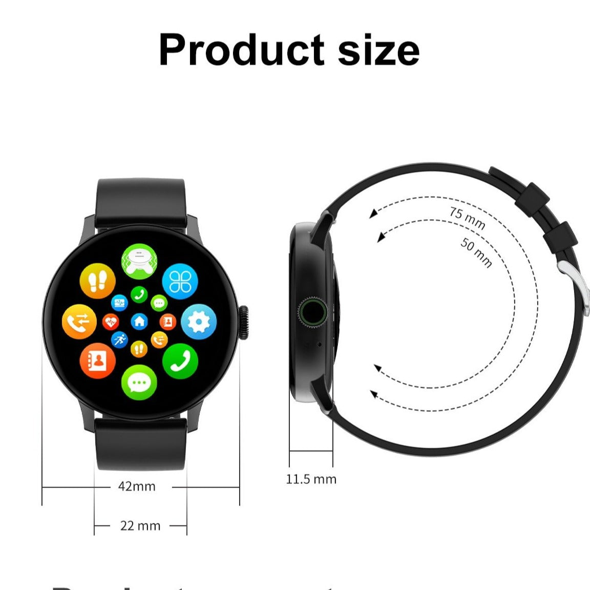 SMARTCALL , Appel en Bluetooth, musique, écran personnalisable - montre Lunique Shop