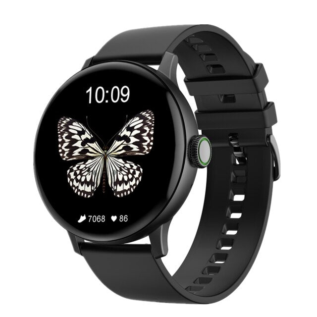 SMARTCALL , Appel en Bluetooth, musique, écran personnalisable - montre Lunique Shop Black silicone