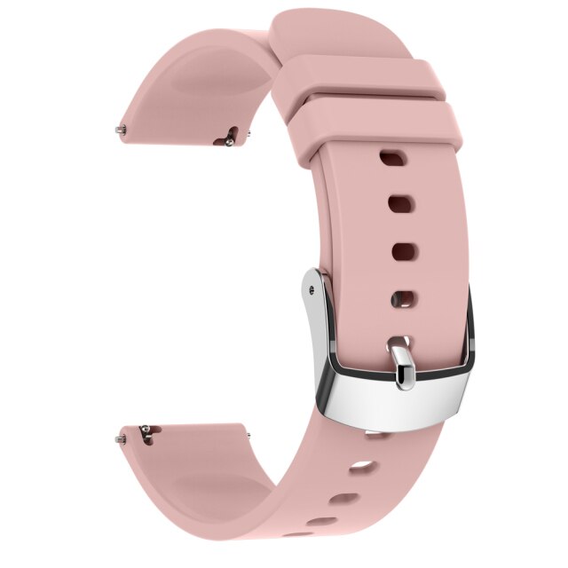 Bracelet interchangeable silicone plusieurs couleur - bracelet Lunique Shop Rose 20 mm/ Oblong