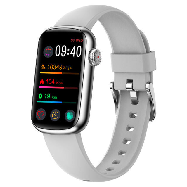 Montre connectée LUXURY Musique , météo - montre connectee Lunique Shop Argent Bracelet Silicone