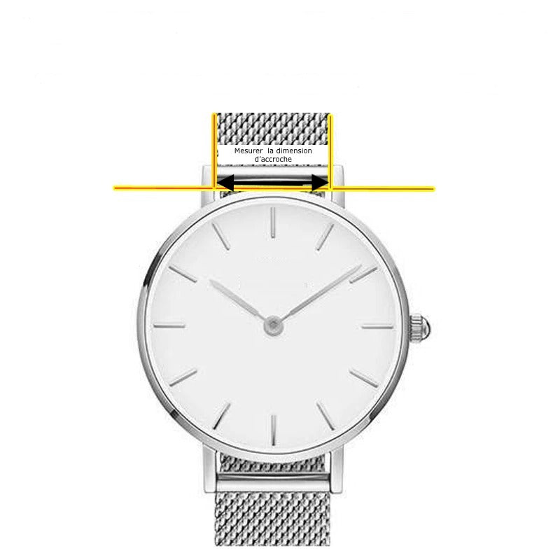 Bracelet interchangeable avec fermoir - bracelet montre diams Lunique Shop